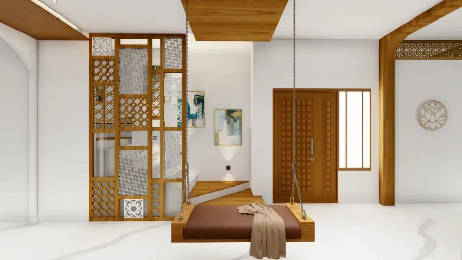 Residential foyer interior — render by IDC Architects