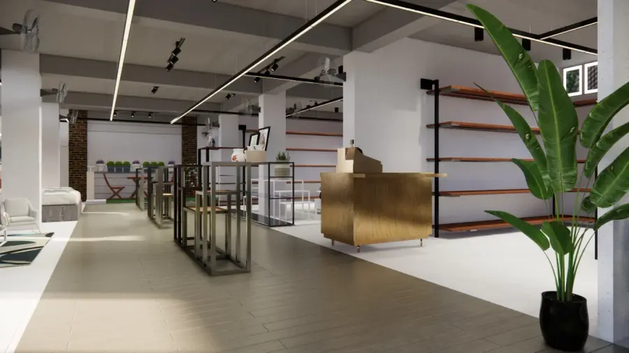 Retail interior — render by IDC Architects